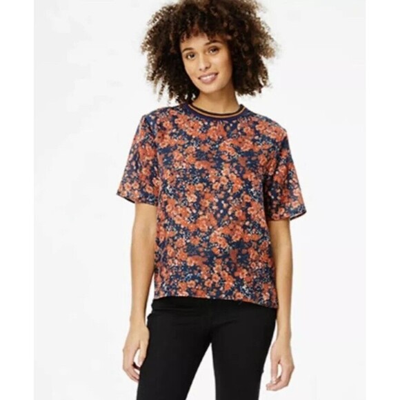 Roberta Roller Rabbit Tops - NWT Roller Rabbit Ettiene Misa Floral Shirt Size XL Silk Blend
